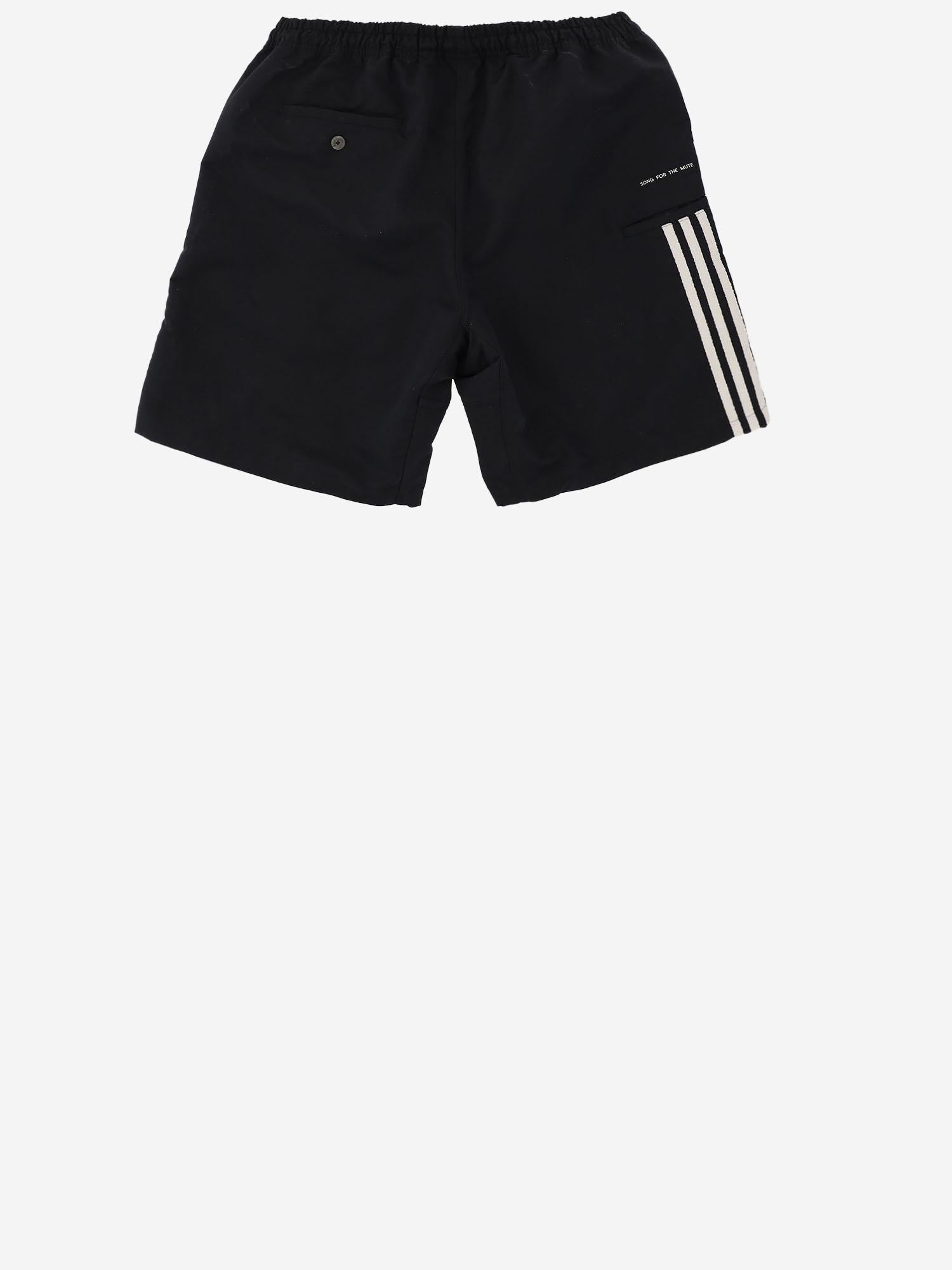 PANTALONI CORTI IN NYLON CON LOGO KS1344 BLACK ADIDAS X SONG FOR THE MUTE 