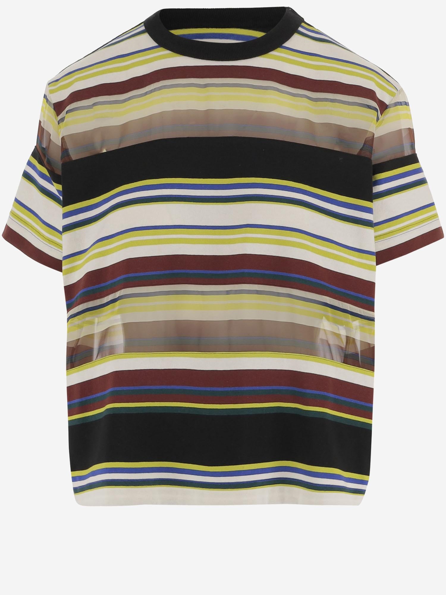 T-shirt in cotone a righe 2608548 676 SACAI 