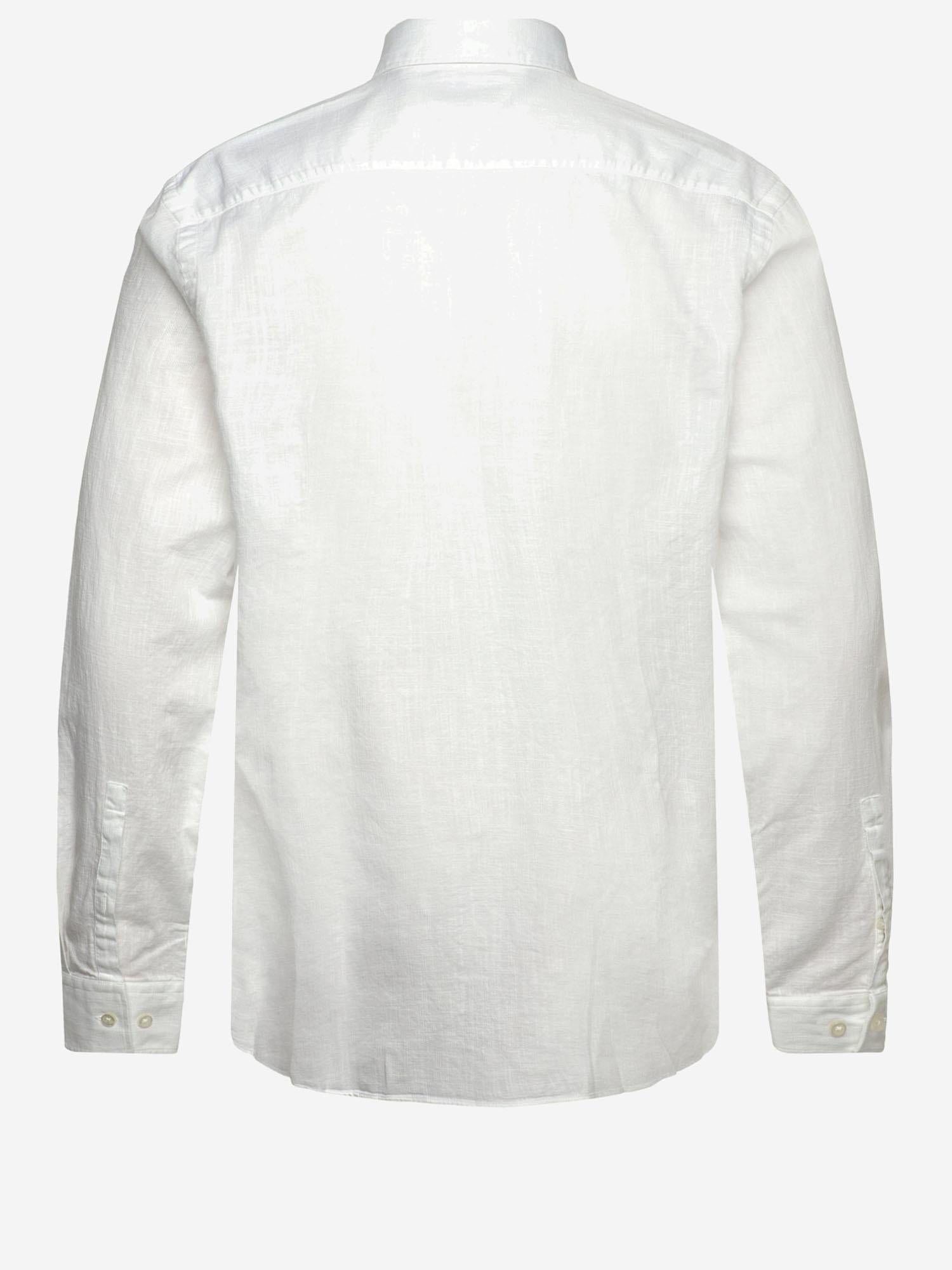 CAMICIA IN COTONE E LINO 50539775 199 HUGO BOSS 