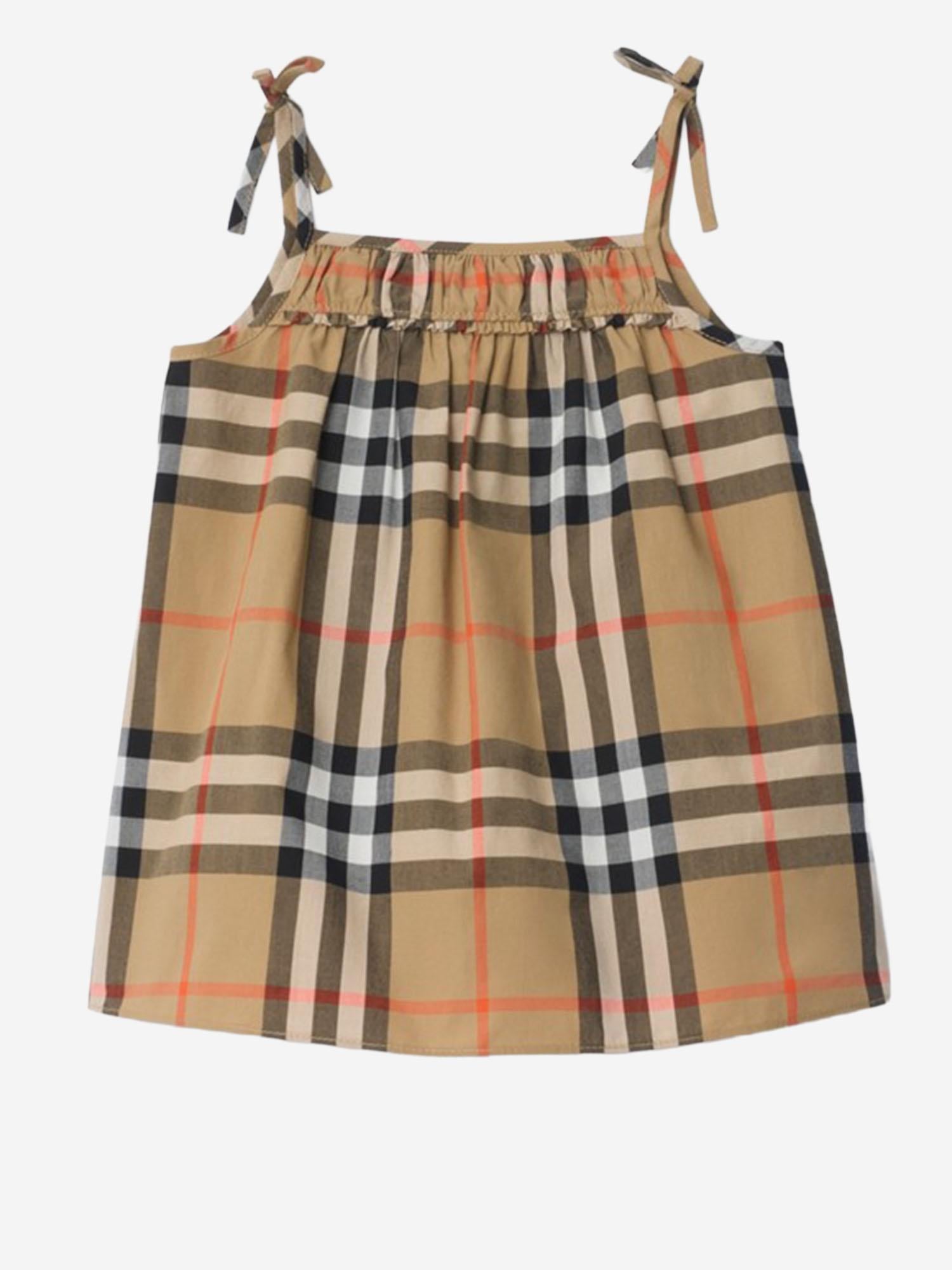 SET DI DUE PEZZI IN COTONE CON MOTIVO CHECK 8122490 SANDIPCHECK BURBERRY KIDS 