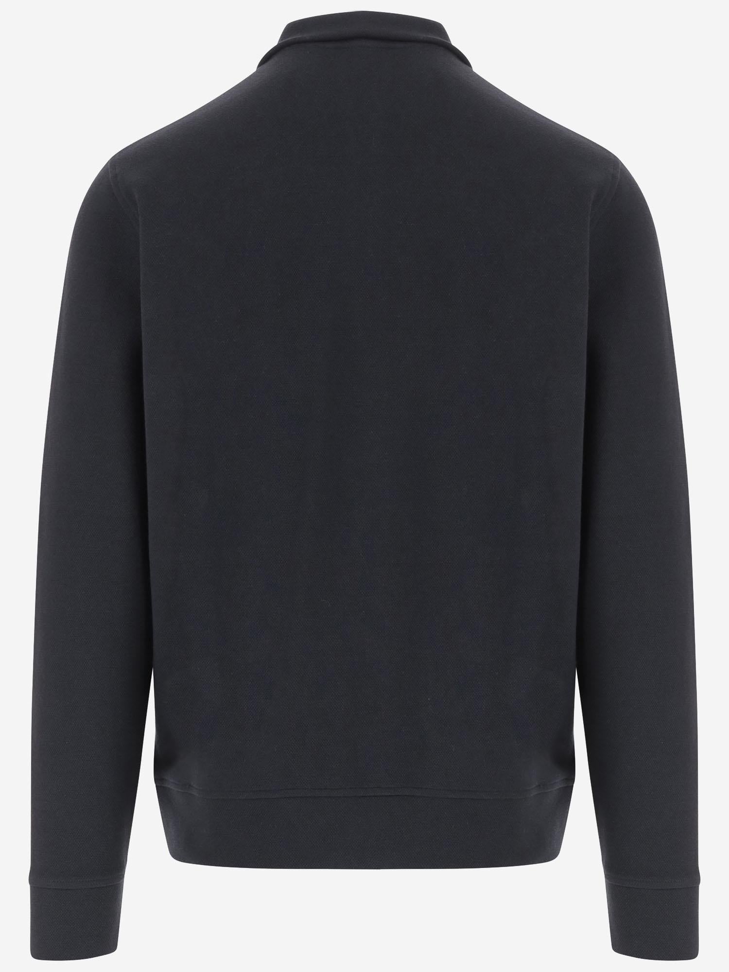 MAGLIA CON ZIP IN MISTO COTONE M16009067B 967CMG VINCE 