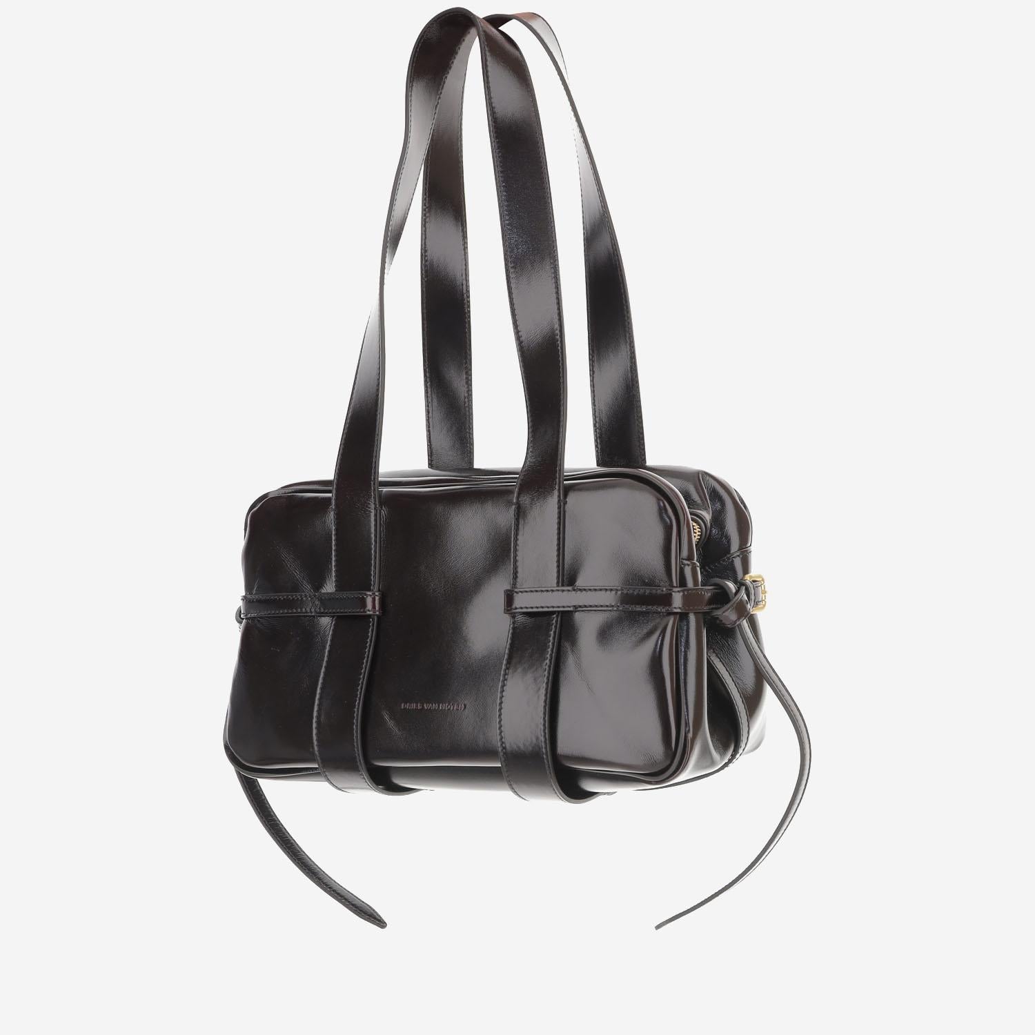 BORSA A SPALLA IN PELLE LUCIDA 011547 118374 DRIES VAN NOTEN 