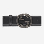 CINTURA IN PELLE NERA 774153 0YA0V1000 GUCCI 
