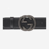 CINTURA IN PELLE NERA 774153 0YA0V1000 GUCCI 