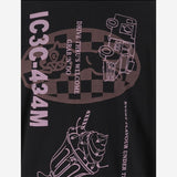 T-SHIRT A MANICHE LUNGHE IN COTONE CON LOGO IC25355 BLACK ICECREAM 