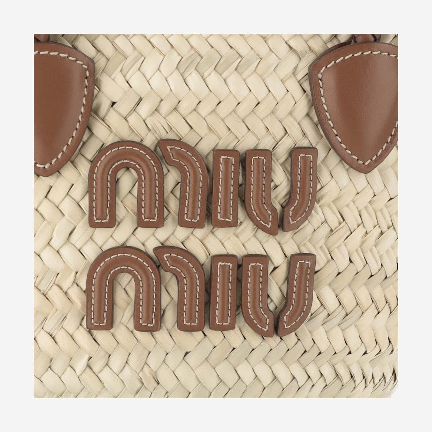 BORSA SHOPPING IN PALMITO 5BG273 2DDHF0A5T MIU MIU 