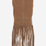 GILET IN PELLE SCAMOSCIATA CON FRANGE UN33 RSC375 UNCOMMON 
