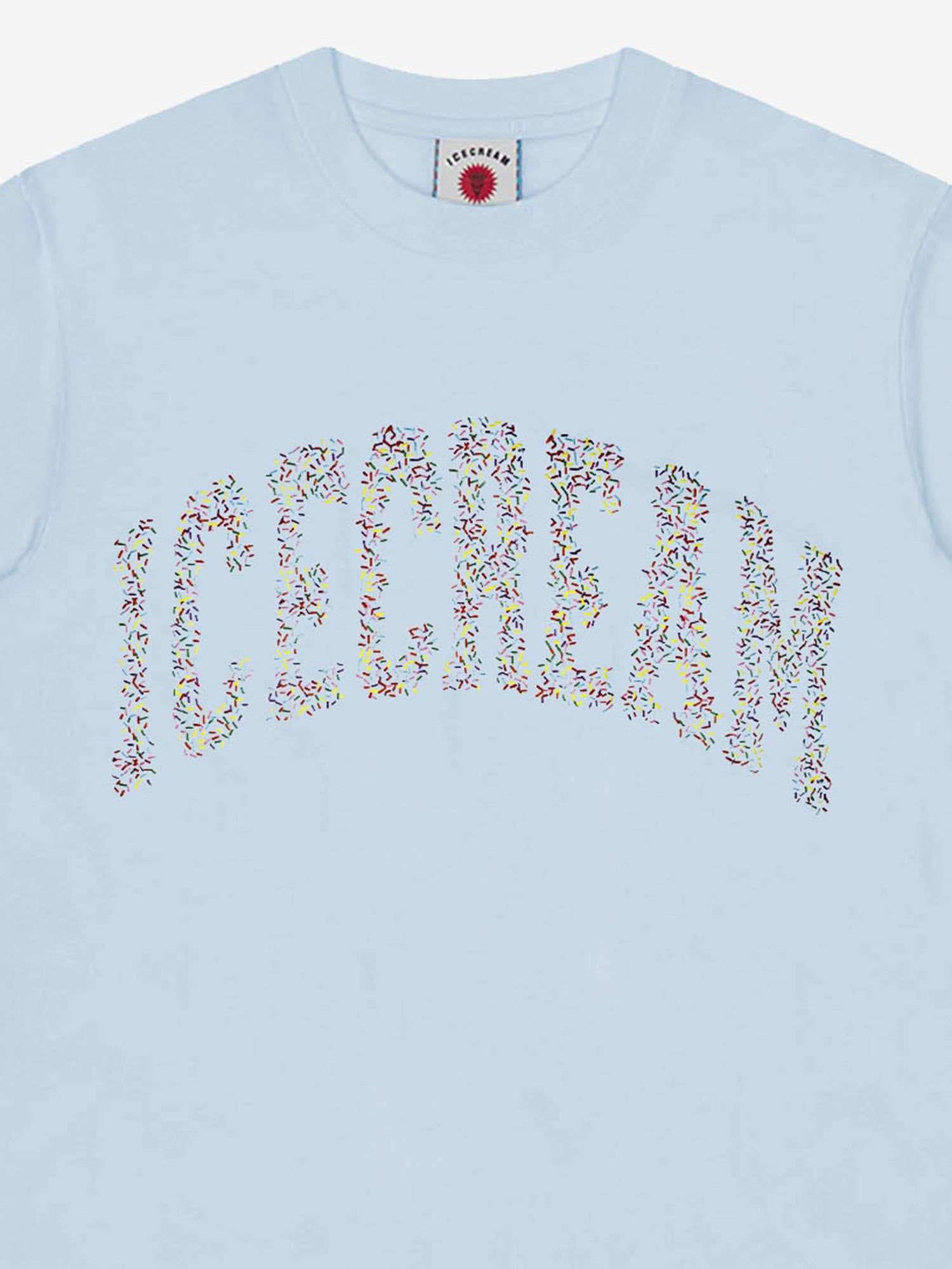 T-SHIRT IN COTONE CON LOGO IC26144 BLUE ICECREAM 