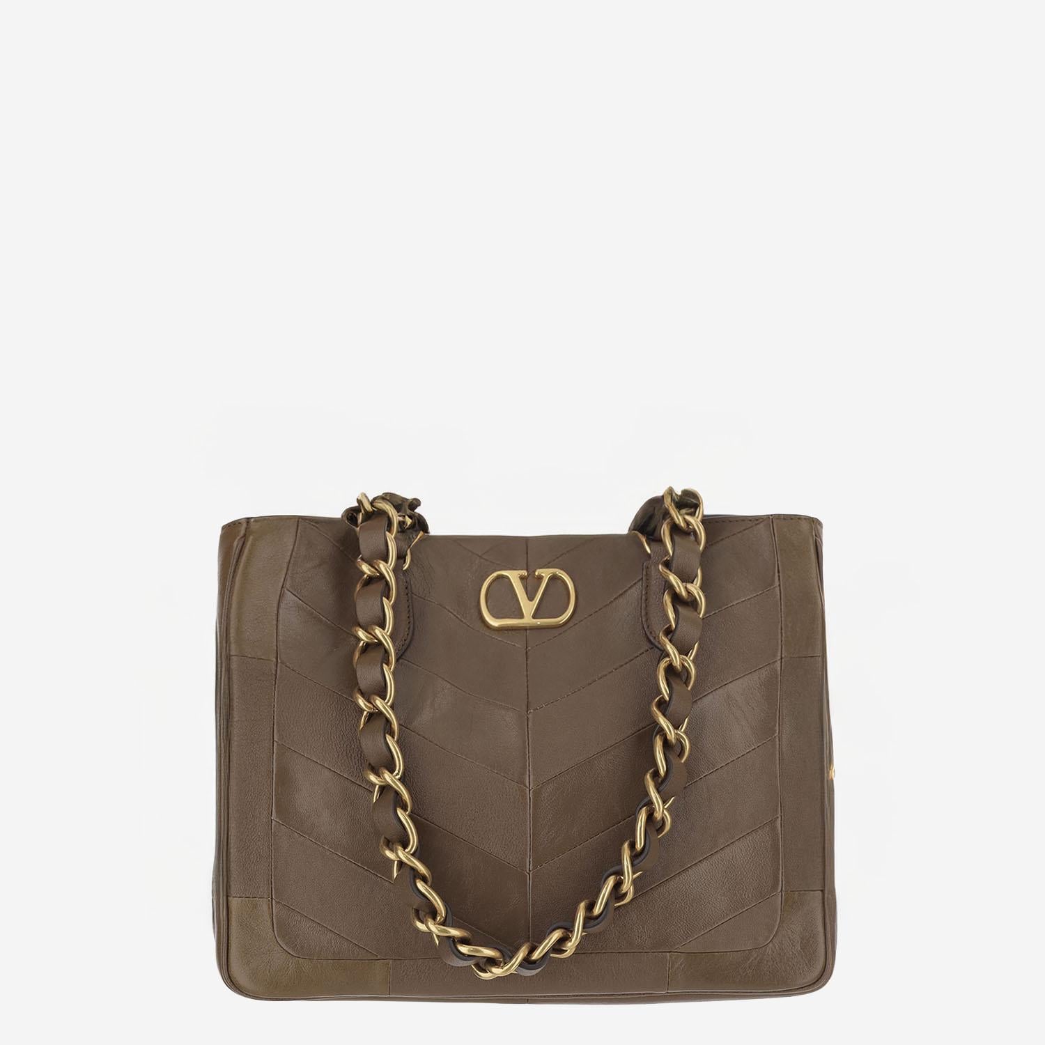 BORSA LASEIN IN PELLE CON MOTIVO CHEVRON 8W2B0T13 PSNBGQ VALENTINO GARAVANI 