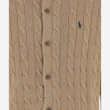 CARDIGAN IN COTONE CON LAVORAZIONE TRECCIA 710979114 003 POLO RALPH LAUREN 
