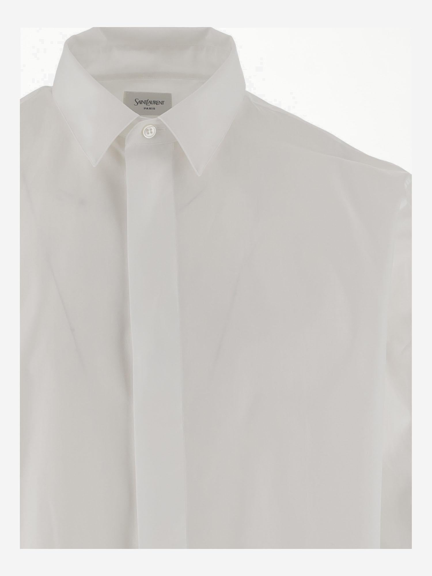 CAMICIA CASSANDRE IN POPELINE DI COTONE 826821 Y217W9000 SAINT LAURENT 
