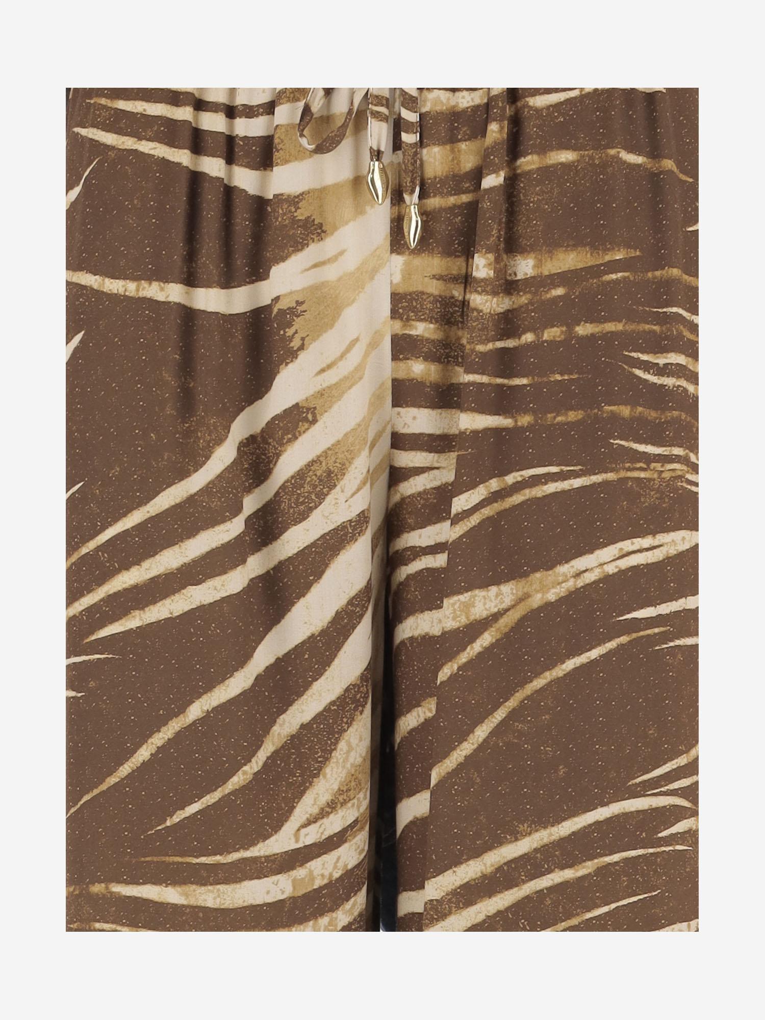 PANTALONI IN VISCOSA CON STAMPA A PENNELLATE 80PAA126 NS819751 JUST CAVALLI 