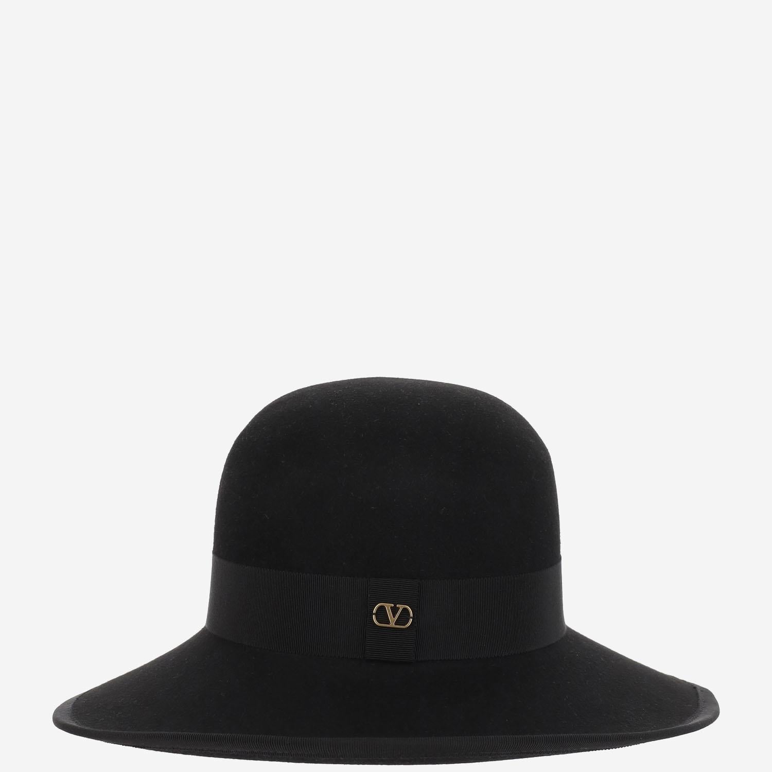 CAPPELLO VLOGO SIGNATURE IN FELTRO DI CONIGLIO 7W2HE00F PMUFV0 VALENTINO GARAVANI 