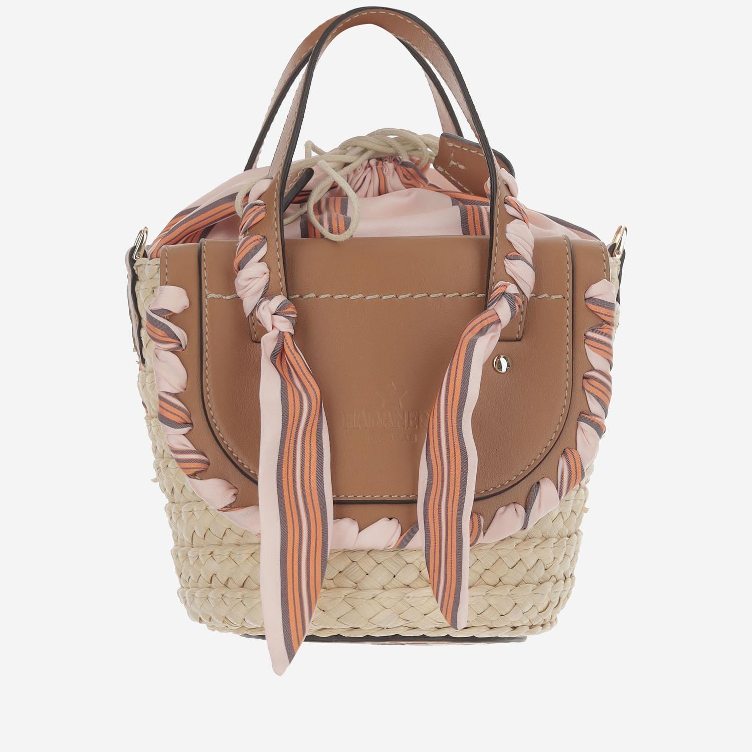BORSA HABANERA SETA - CARAMELLO PICCOLA HABANERASILK CARAMEL CUBA LAB 