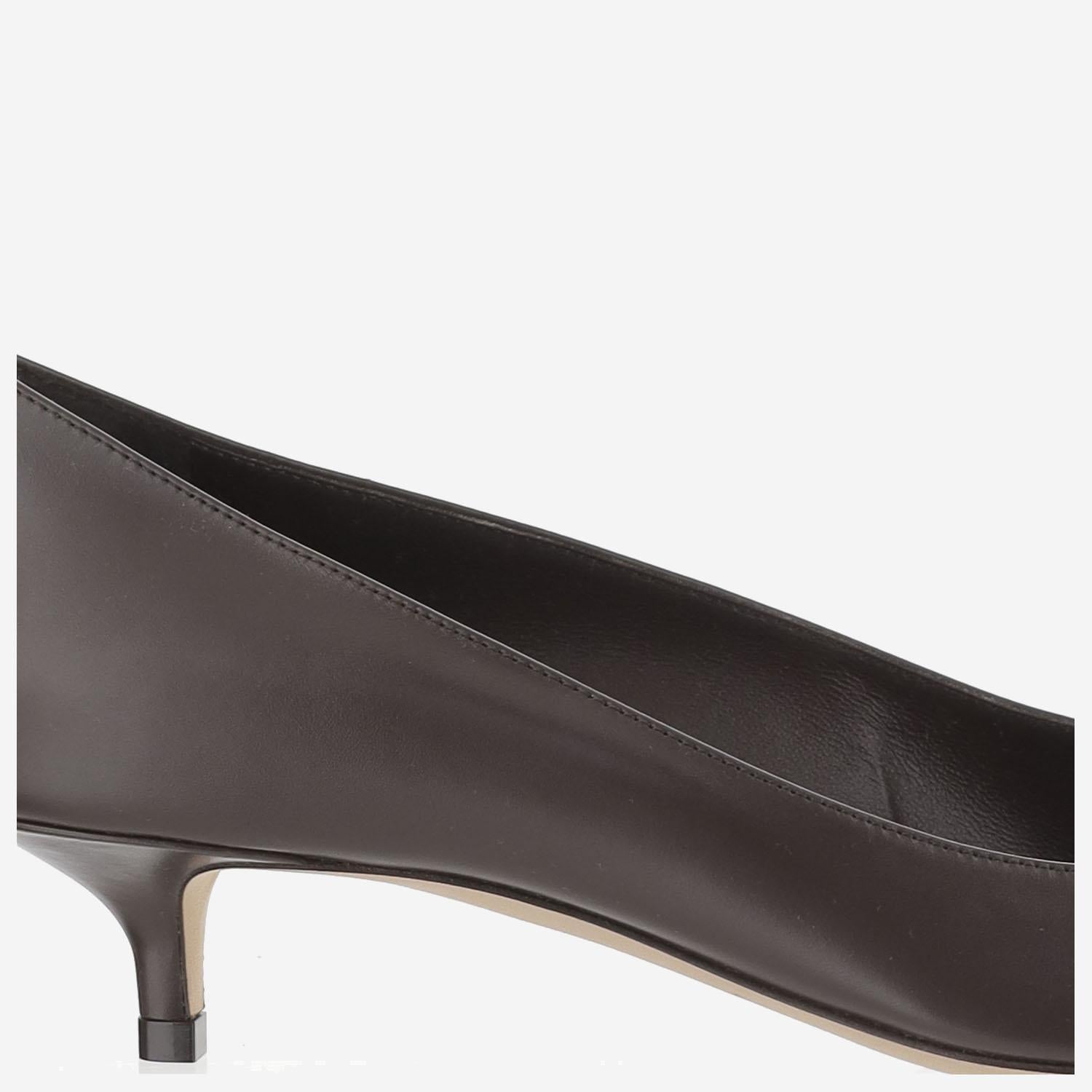 DÉCOLLETÉ AMELIA IN PELLE AMELIA CLFCHOCOLATE JIMMY CHOO 