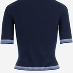 POLO MARCELLA IN COTONE E CASHMERE W41330JM NAV GUEST IN RESIDENCE 