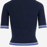 POLO MARCELLA IN COTONE E CASHMERE W41330JM NAV GUEST IN RESIDENCE 