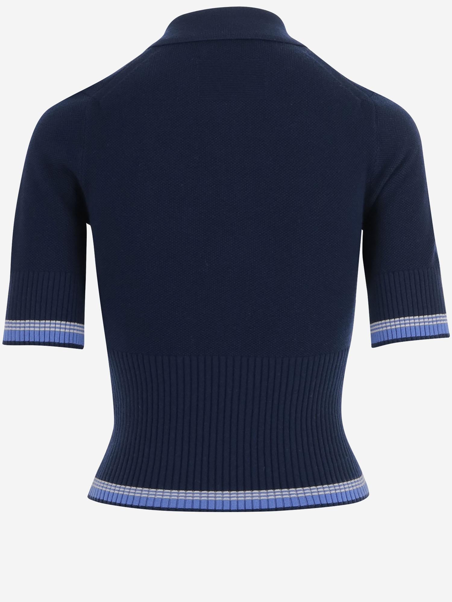 POLO MARCELLA IN COTONE E CASHMERE W41330JM NAV GUEST IN RESIDENCE 