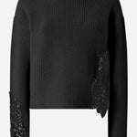 Maglione in misto lana stretch con pizzo 105505 A2R1Z99 PINKO 