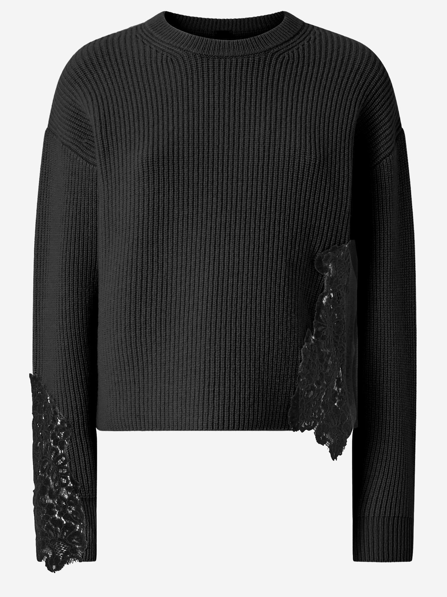 Maglione in misto lana stretch con pizzo 105505 A2R1Z99 PINKO 