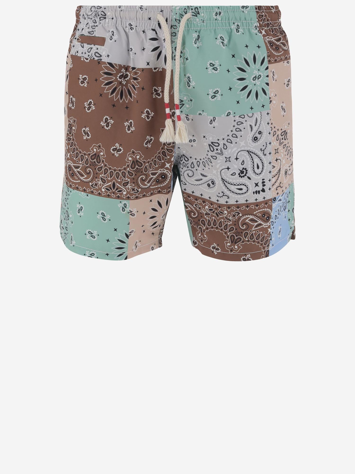 COSTUME DA BAGNO CON STAMPA BANDANA MULTICOLORE CAP0001 01230H MC2 SAINT BARTH 