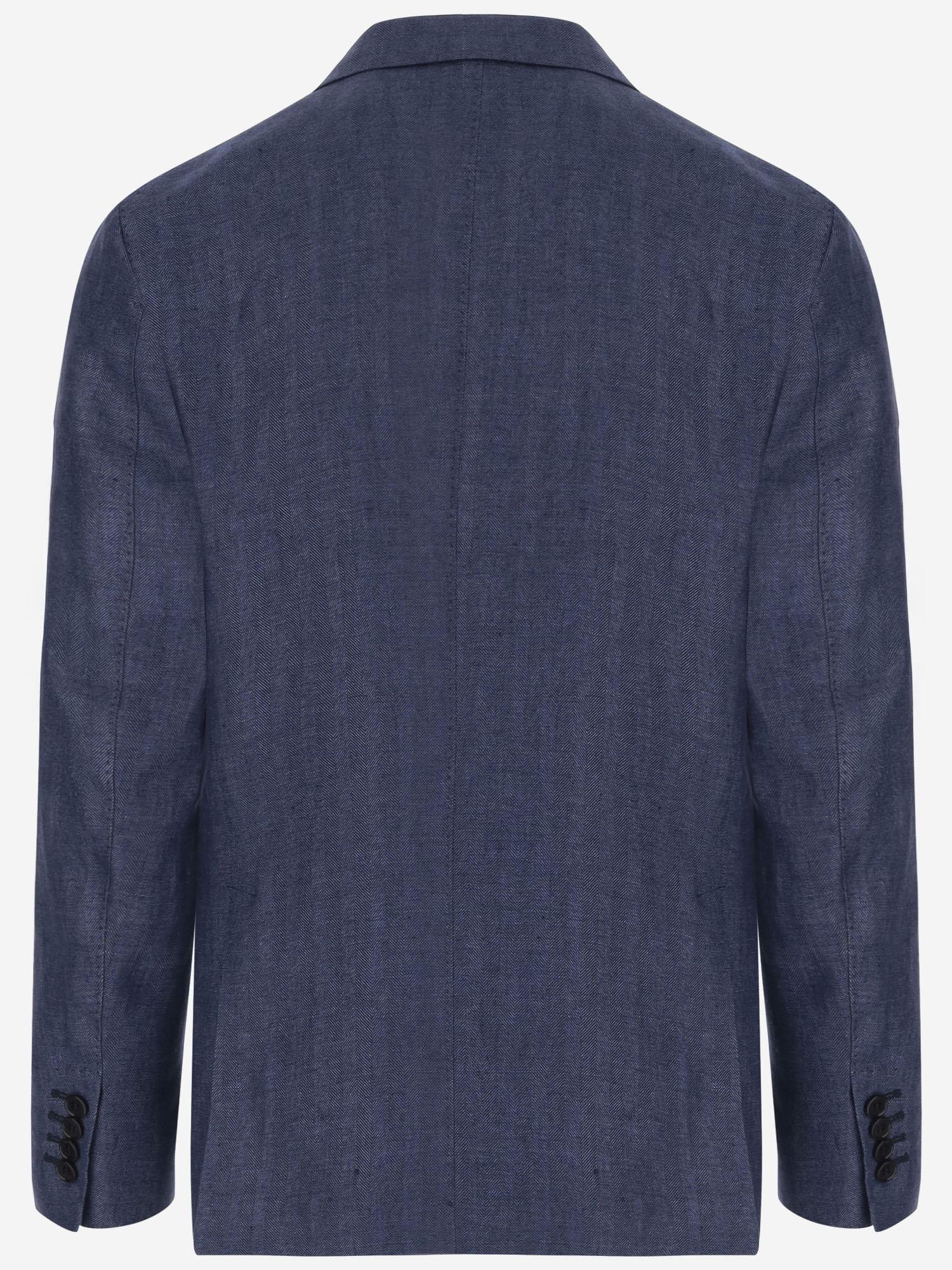GIACCA MONOPETTO IN LINO GNAPOLI 2655U207 BRIAN DALES 