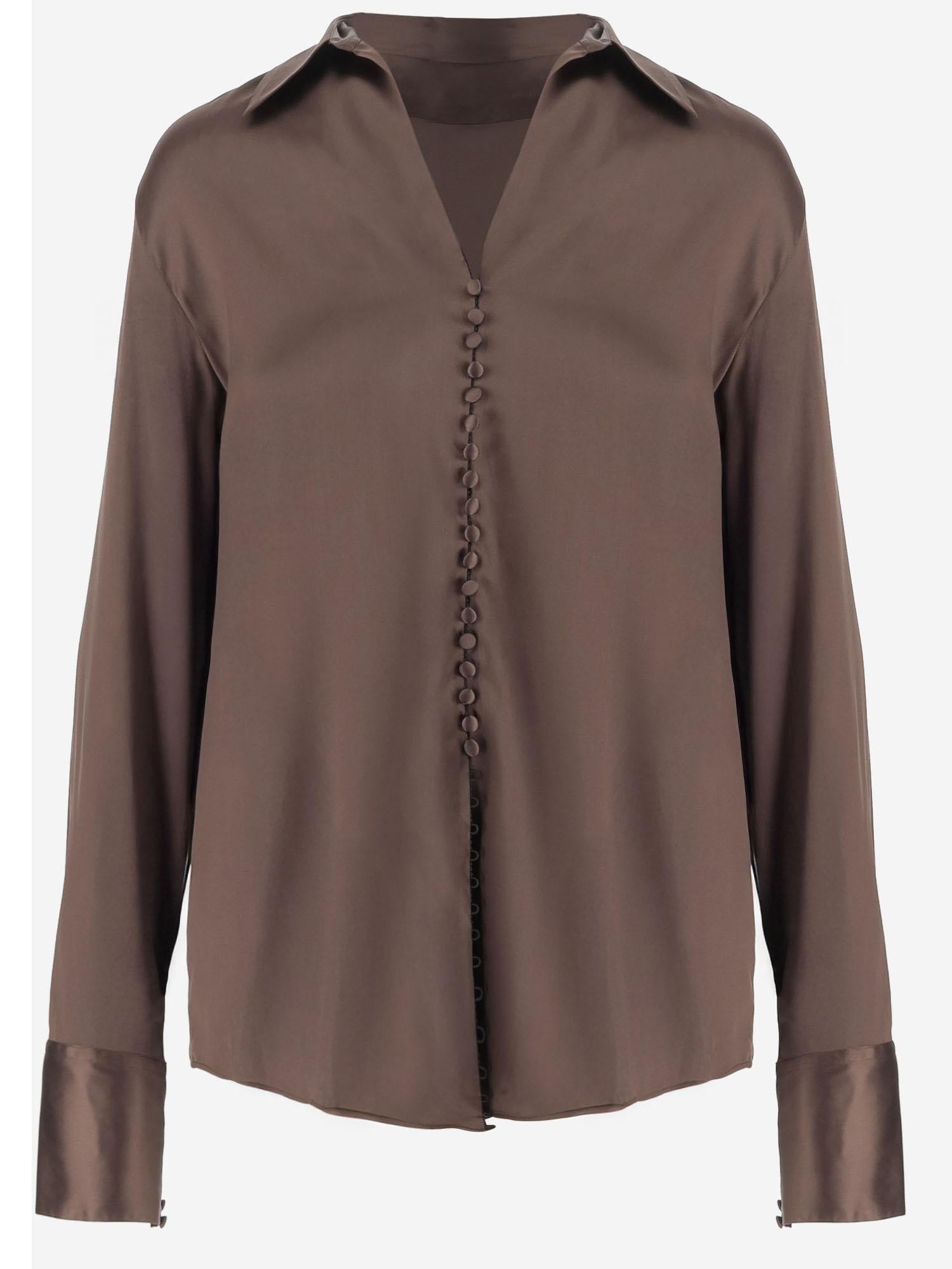 CAMICIA IN SETA STRETCH CON BOTTONI 010769 2032703 DRIES VAN NOTEN 