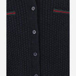 CARDIGAN IN MISTO COTONE E LANA CON DETTAGLI WEB 828452 XKEZ54180 GUCCI KIDS 