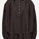 CAMICIA IN COTONE E SETA CON MANICHE ARRICCIATE 211971508 500 POLO RALPH LAUREN 