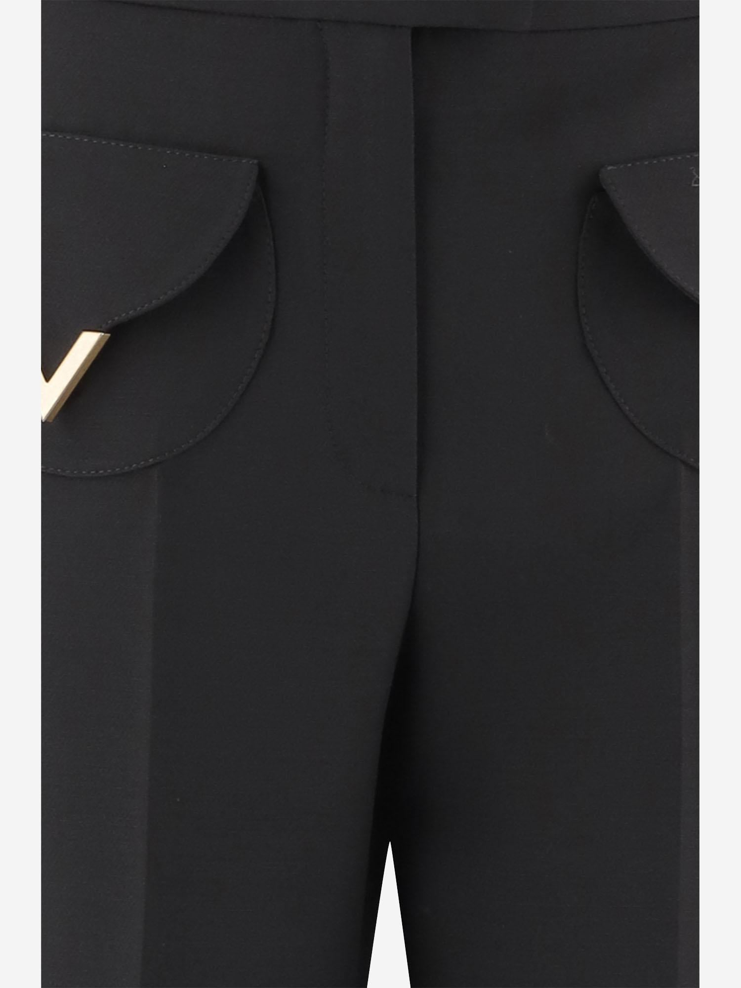 PANTALONI IN LANA E SETA 8B3RB725 1CF0NO VALENTINO 