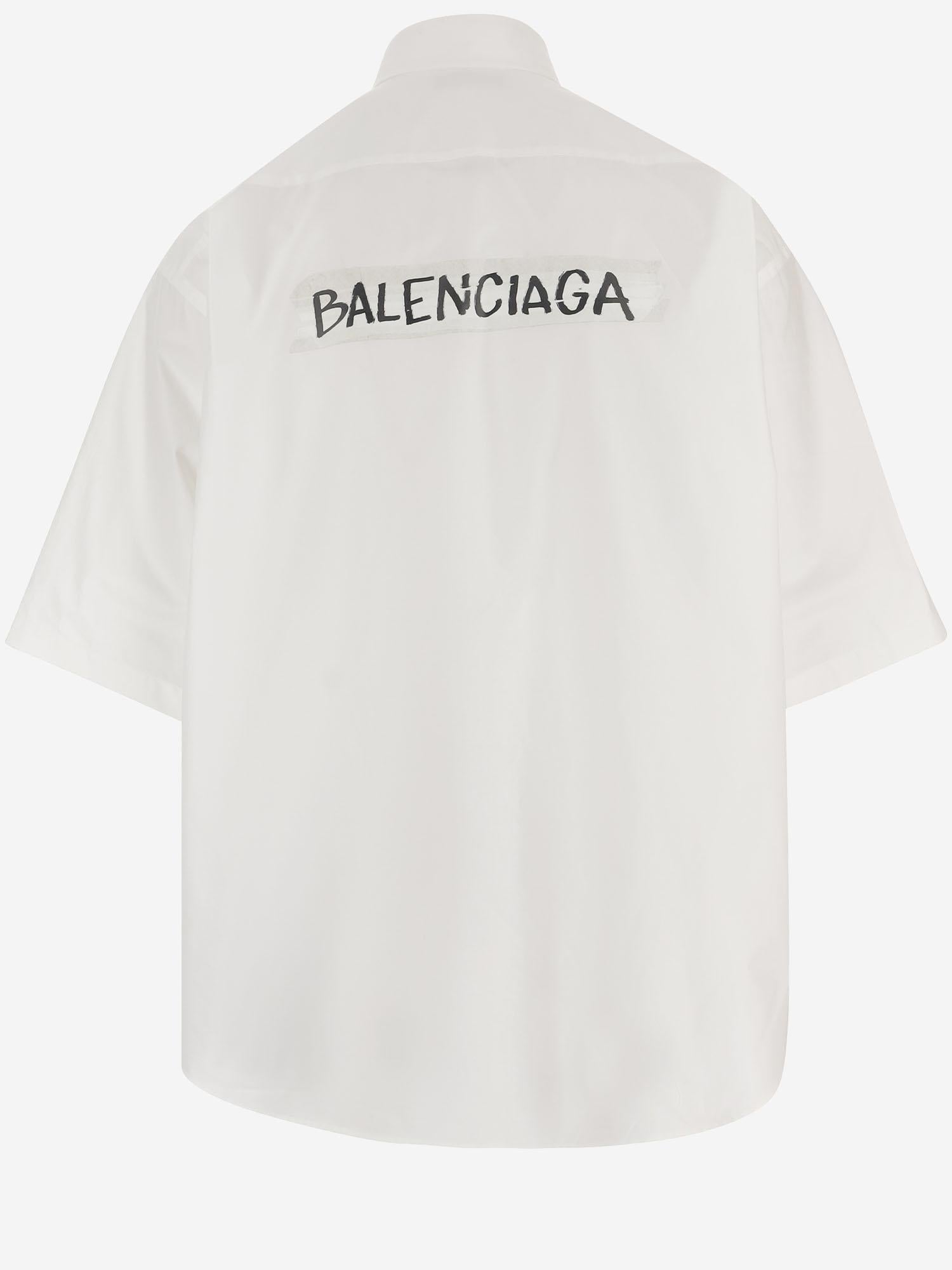 CAMICIA IN COTONE CON LOGO 857810 TRM289000 BALENCIAGA 