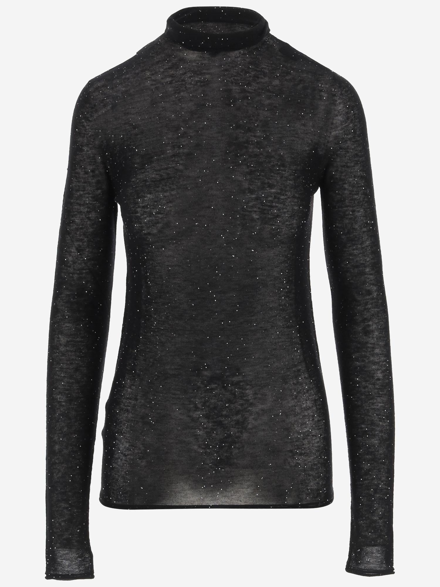 MAGLIA IN LANA SEMI TRASPARENTE 105821 A2PMZ99 PINKO 