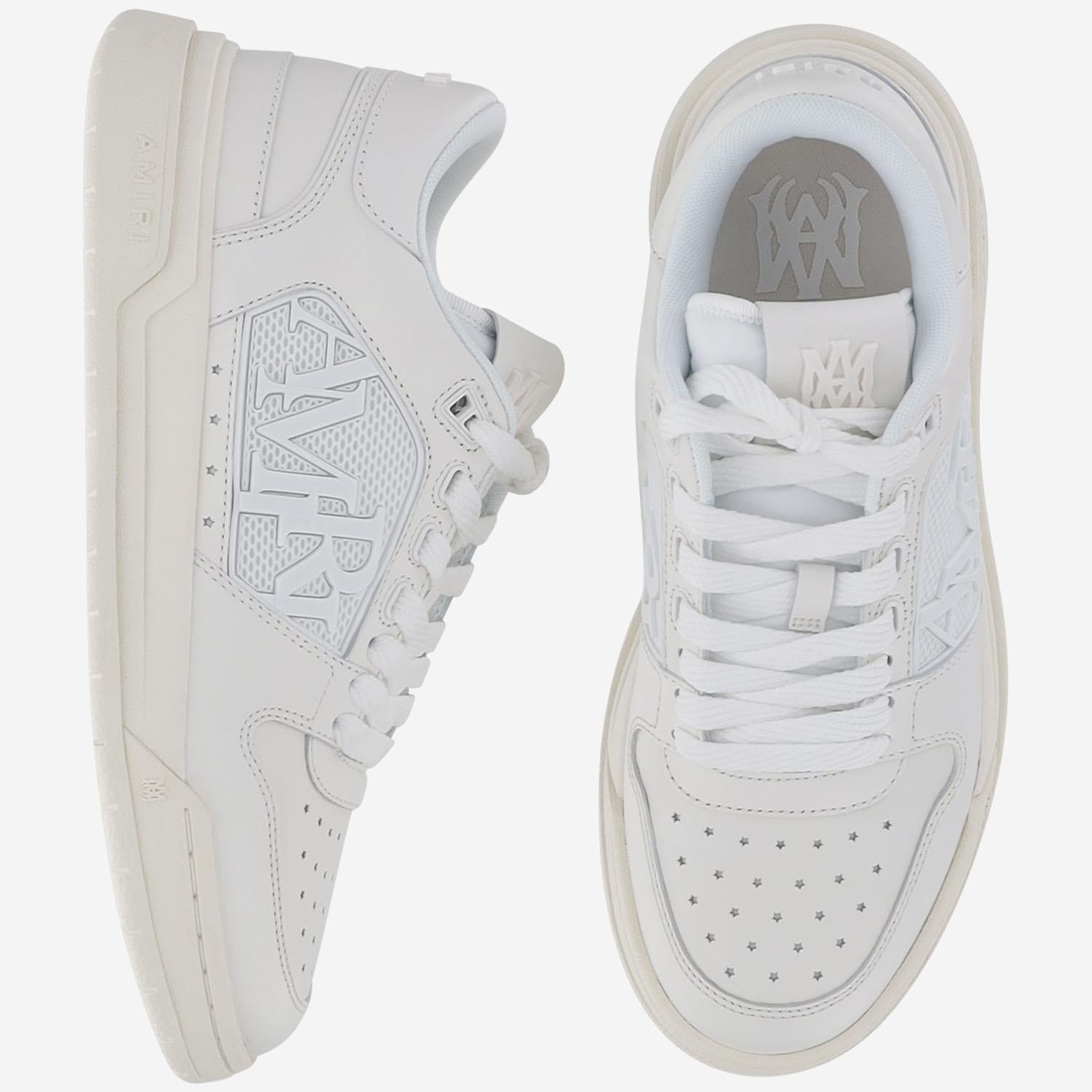 SNEAKERS IN PELLE CON LOGO AMFOSR 1158White AMIRI 