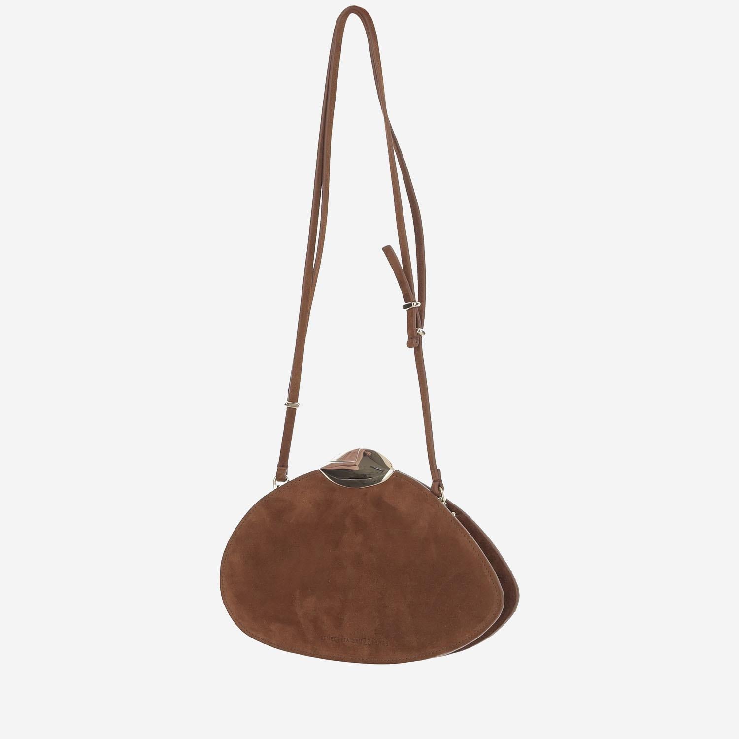 BORSA BELLE DE JOUR IN PELLE SCAMOSCIATA BELLEDEJOUR ARGENTO BENEDETTA BRUZZICHES 