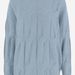 MAGLIONE TRECCIA IN CASHMERE E SETA 25577002 11 ALLUDE 