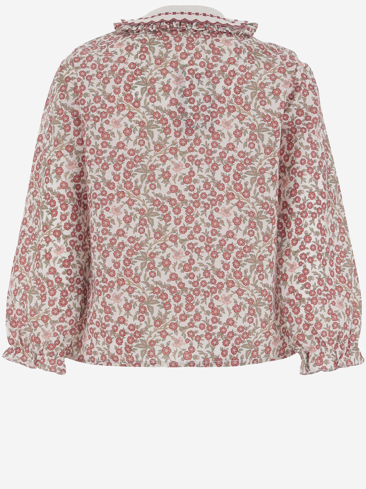 CAMICIA IN COTONE CON MOTIVO FLOREALE DIVA 503 NICOLETTA FANNA KIDS 