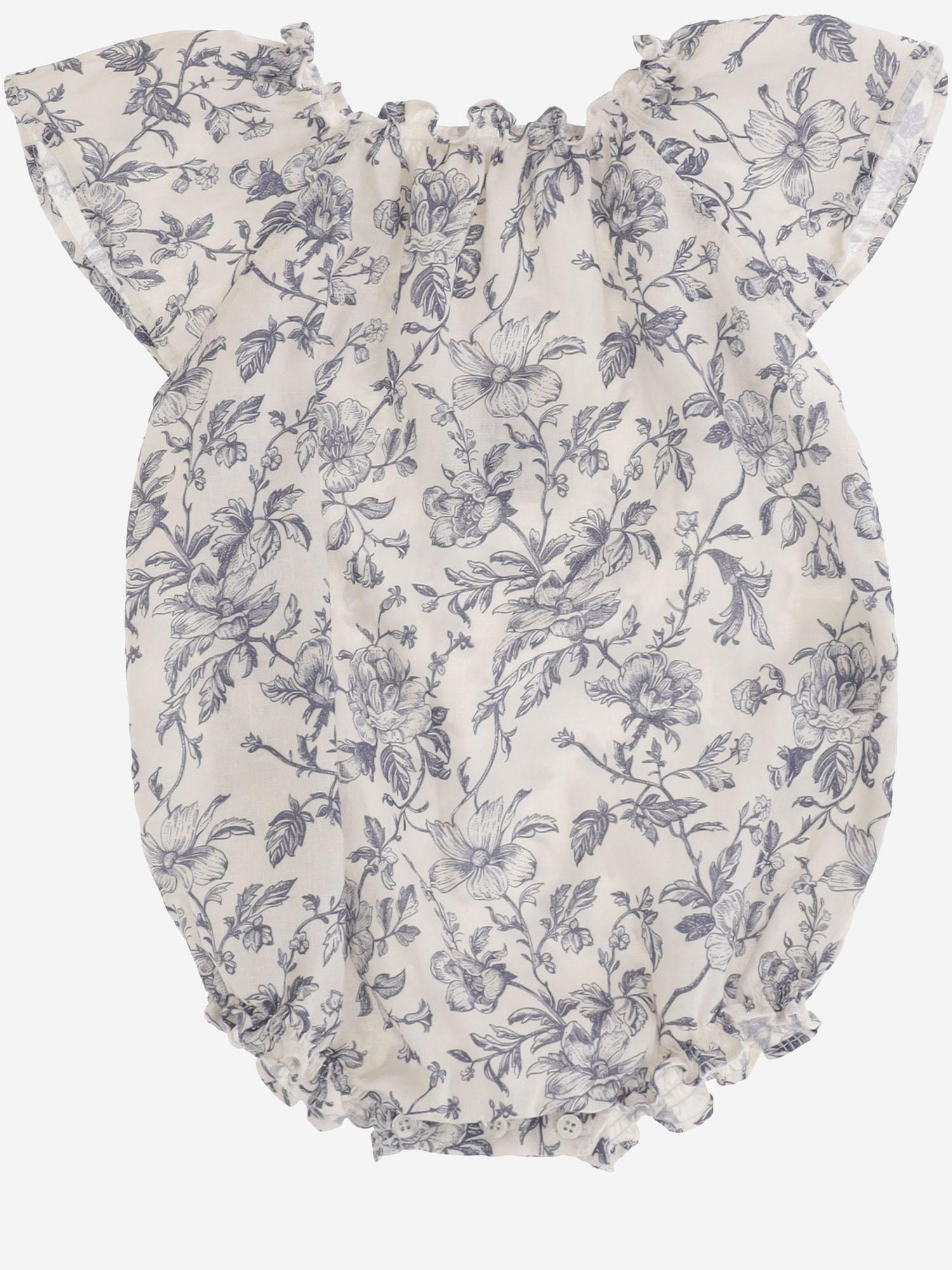 TUTINA IN MISTO LINO CON MOTIVO FLOREALE 17618088 325 BABE & TESS KIDS 