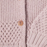 CARDIGAN MALENE IN LANA E ACRILICO 25W210 NUDE 1+ IN THE FAMILY KIDS 