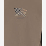 FELPA IN COTONE CHECK CON EKD 8116084 CLAY BROWN BURBERRY 