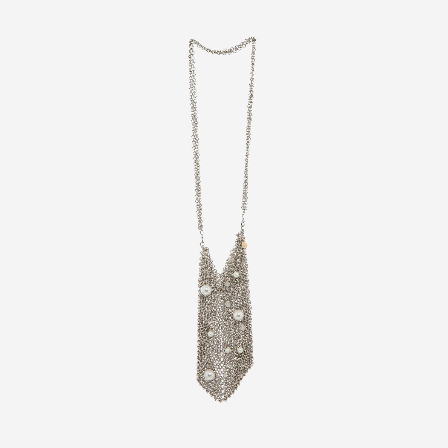 BORSA PERLA PEARLBAG SILVERGOLD SILVIA GNECCHI 