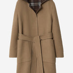CAPPOTTO REVERSIBILE IN LANA 8115663 CAMEL/TREACLE BN CHK BURBERRY 