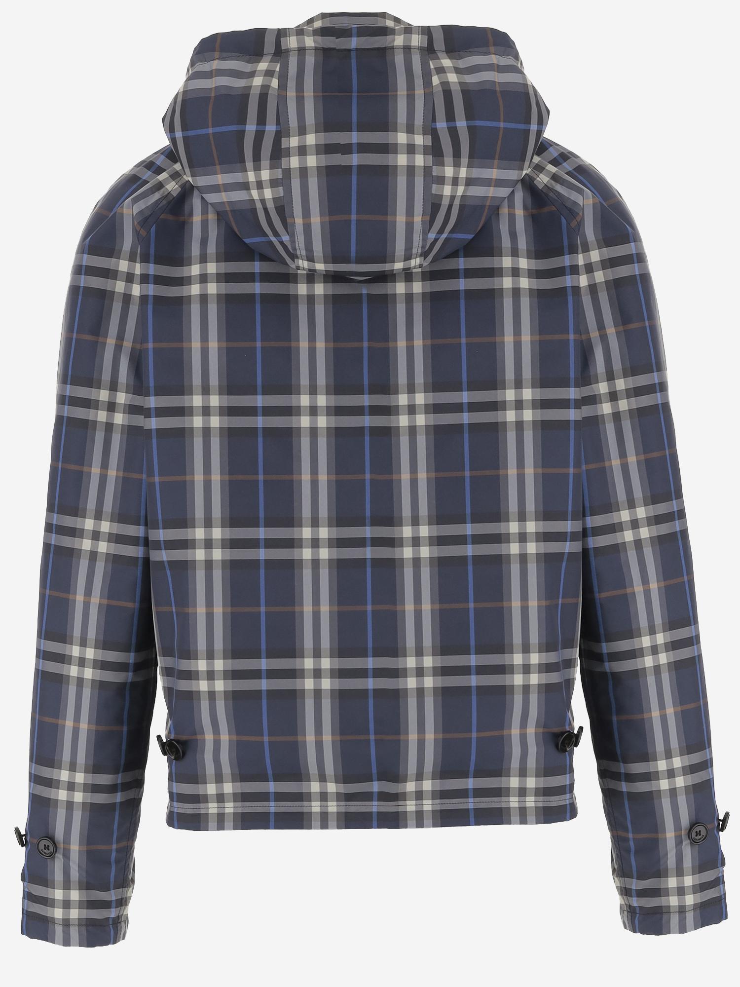 GIACCA REVERSIBILE IN COTONE CHECK 8118012 SILHOUETTEBLUE BURBERRY 