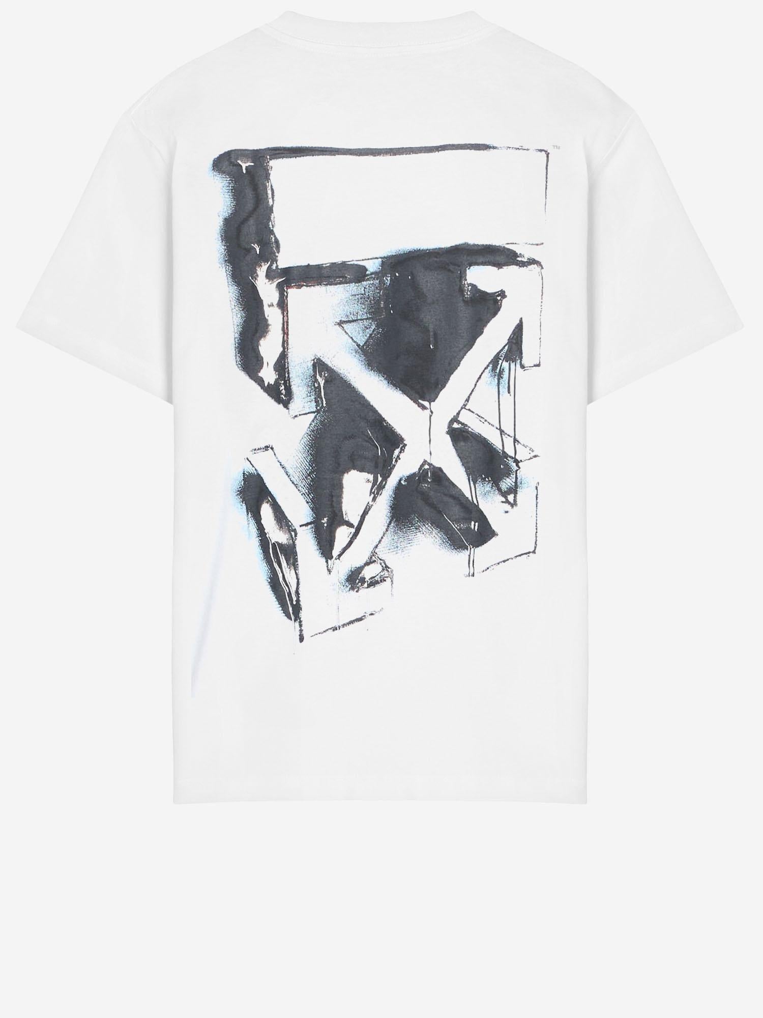 T-SHIRT IN COTONE CON LOGO 44MAA120S26J00I100 1000 OFF-WHITE 