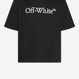 T-SHIRT IN COTONE CON LOGO OMAA120C99JER008 1001 OFF-WHITE 
