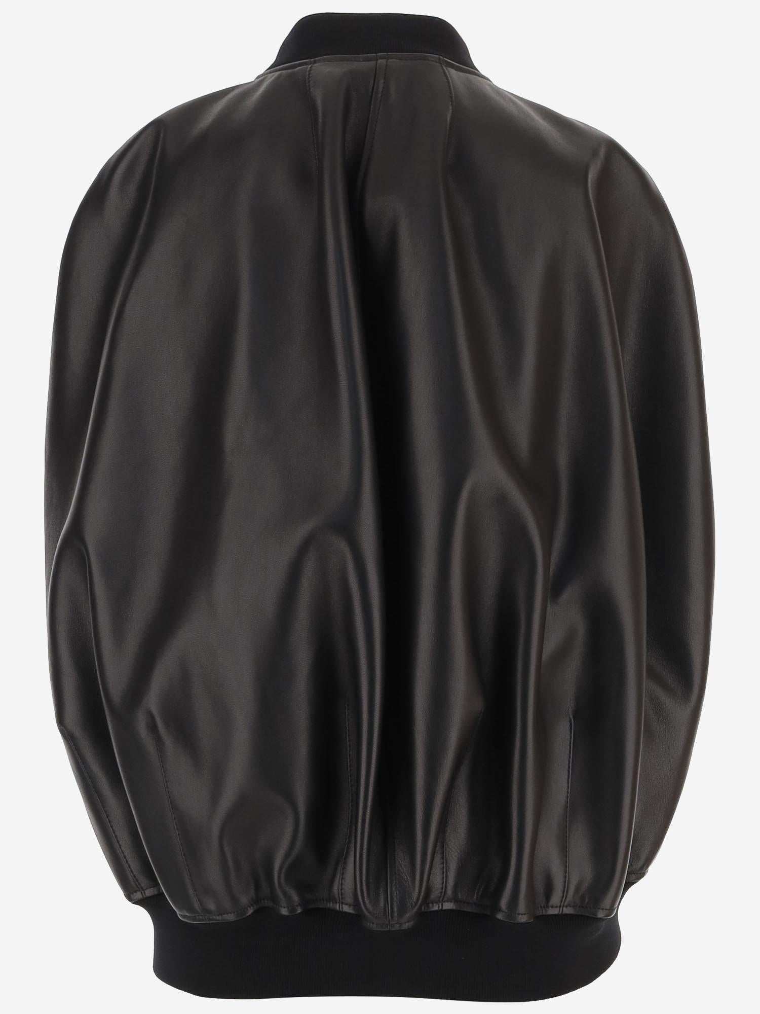 Bomber smanicato in pelle 872003 TUS111000 BALENCIAGA 