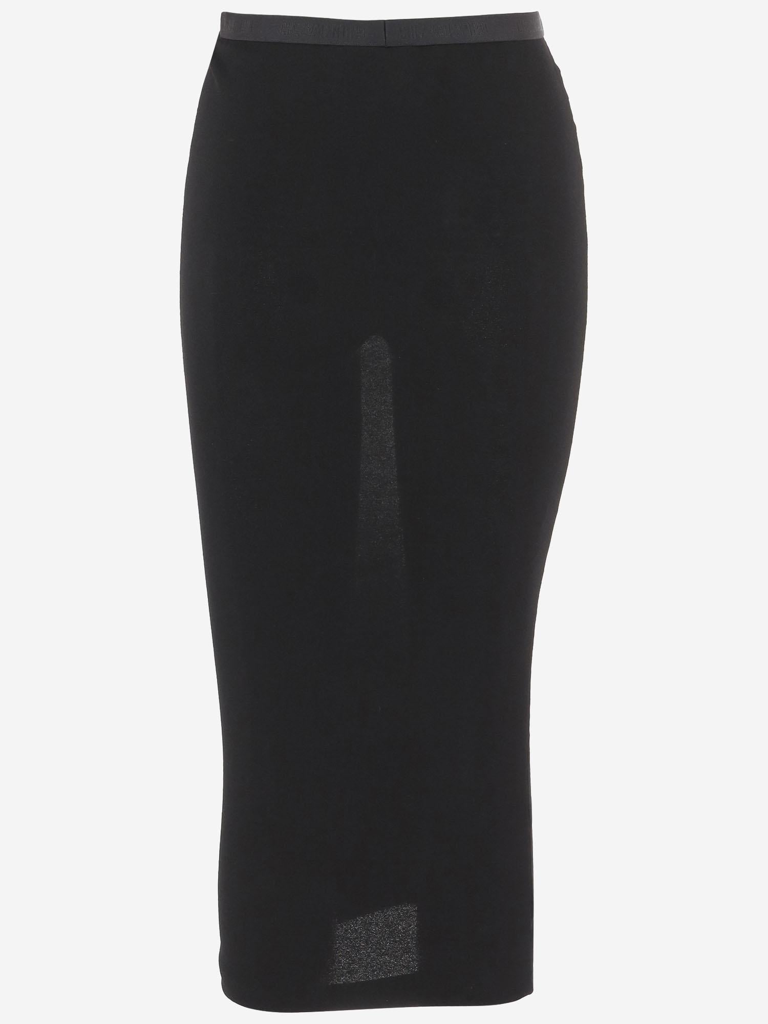 GONNA IN VISCOSA CON ARRICCIATURA 8B0KG05Z A8N0NO VALENTINO 