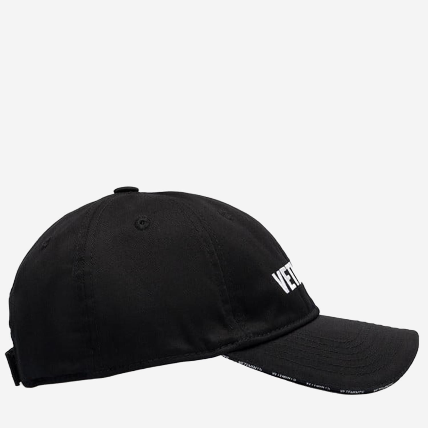CAPPELLO DA BASEBALL IN COTONE UE54CA180B BLACK VETEMENTS 
