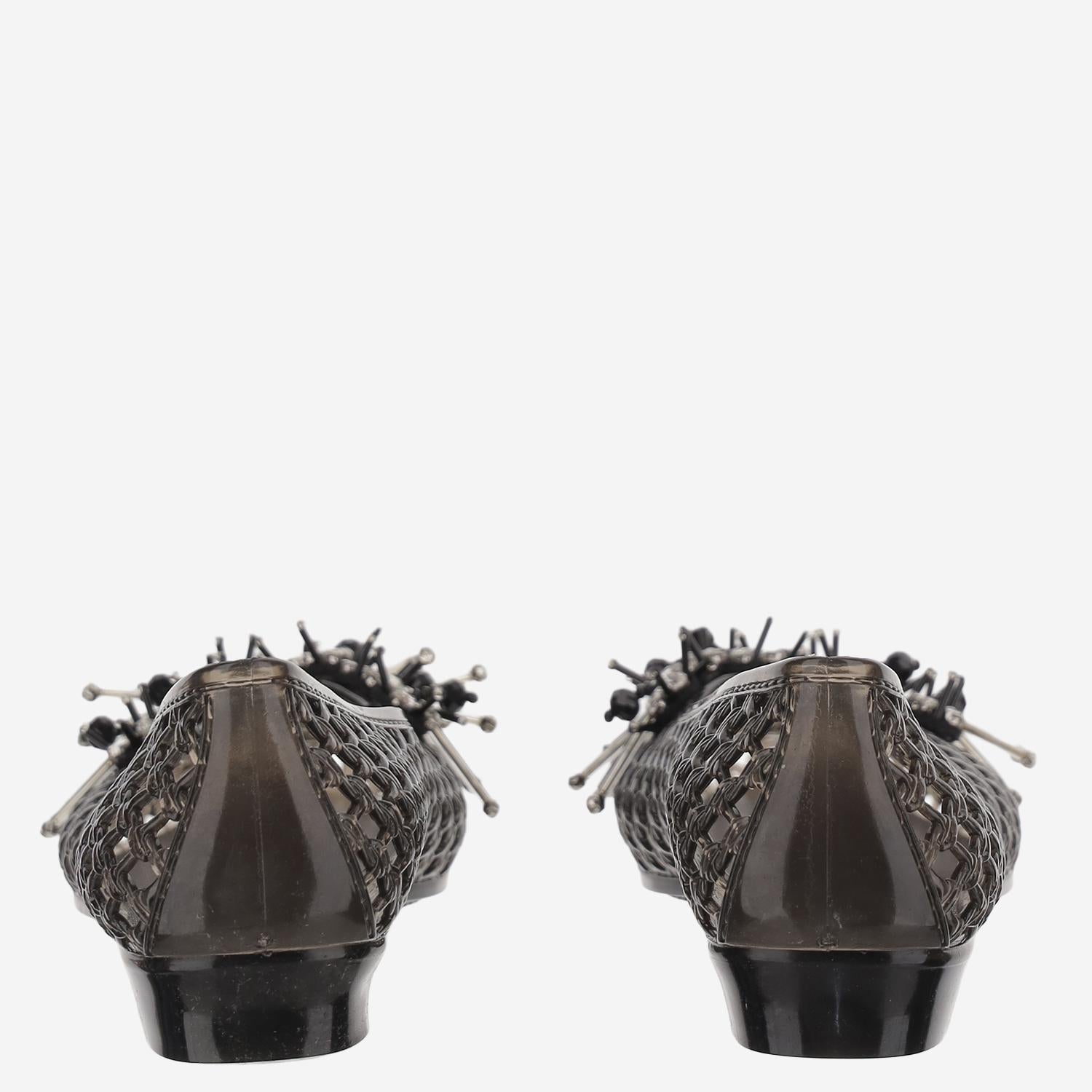 BALLERINE TRASPARENTI CON DECORAZIONE HJ25PSALST03BK01 BLACK HEAVENLY JELLY 