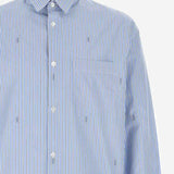 CAMICIA IN POPELINE DI COTONE A RIGHE 852714 ZAUBA4061 GUCCI 