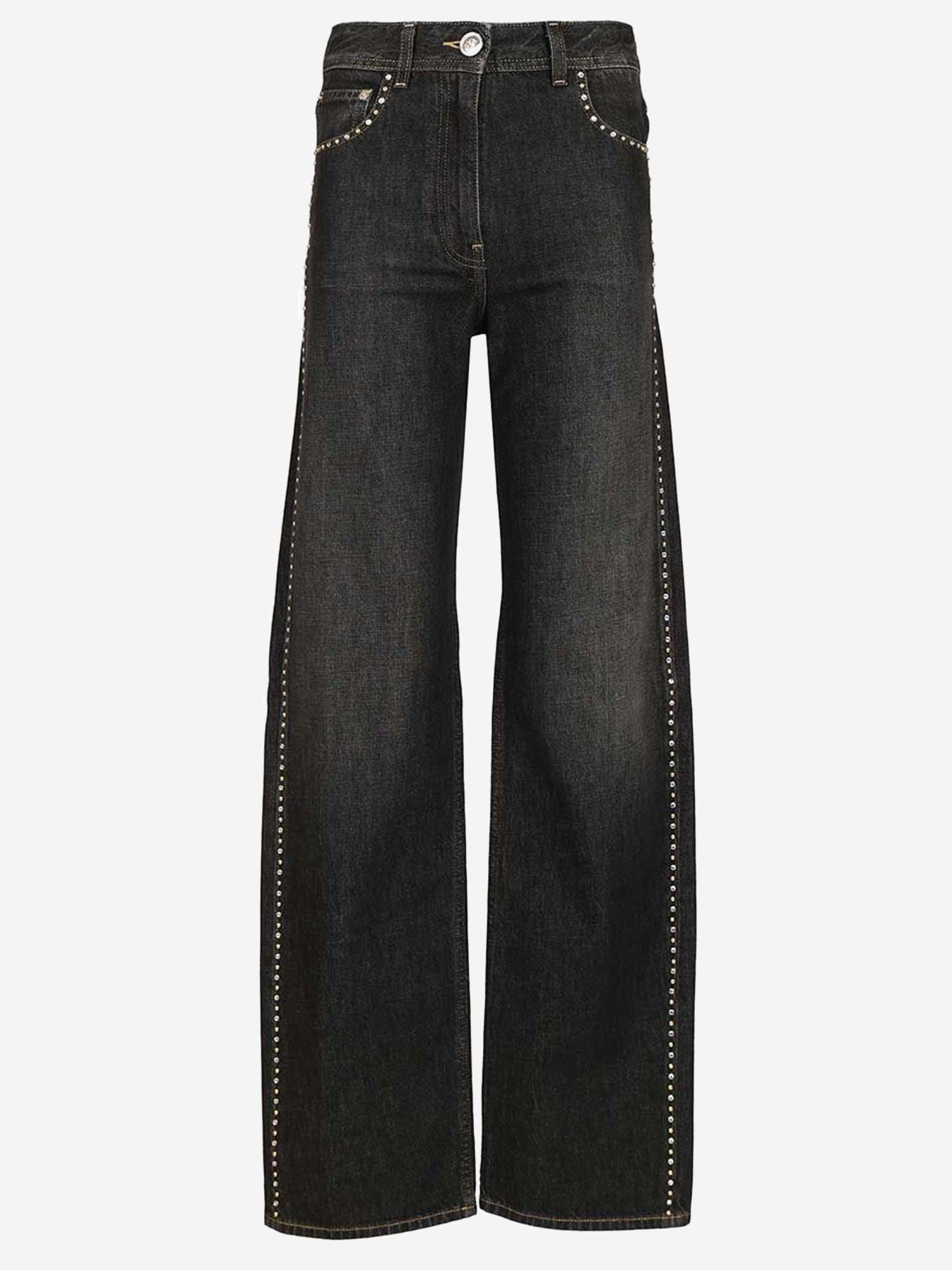 JEANS IN COTONE CON BORCHIE 1022452 1A164771D040 VERSACE 